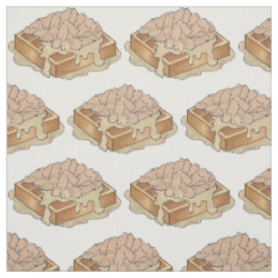 Chicken and Waffles Pennsylvania Dutch Amish Food Fabric