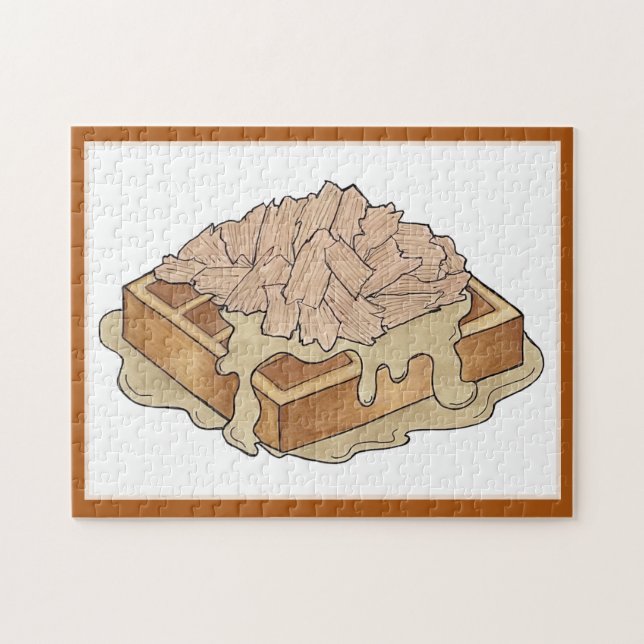 Chicken and Waffles Pennsylvania Dutch Amish Food Jigsaw Puzzle (Horizontal)