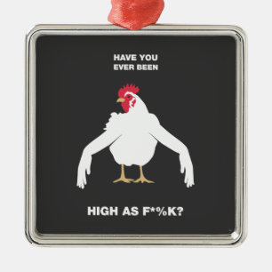 Chicken Arms Metal Ornament