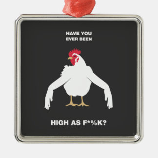 Chicken Arms Metal Ornament