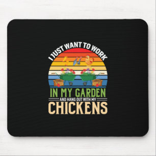 Chicken Art And Hangout With My Chickens Mouse Pad