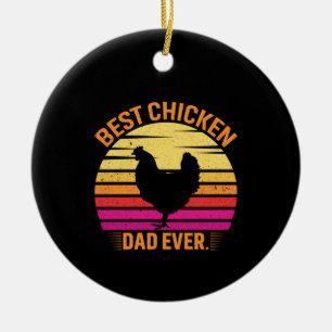 Chicken Art Best Chicken Ceramic Ornament