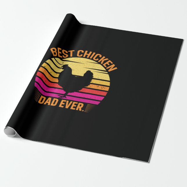 Chicken Art Best Chicken Wrapping Paper (Unrolled)