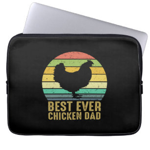 Chicken Art Best Ever Chicken Dad Laptop Sleeve