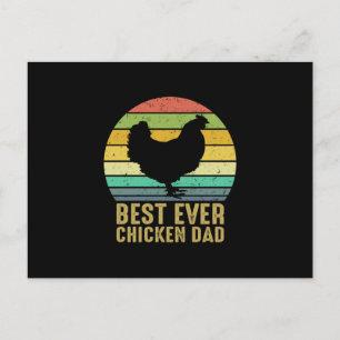 Chicken Art Best Ever Chicken Dad Postcard