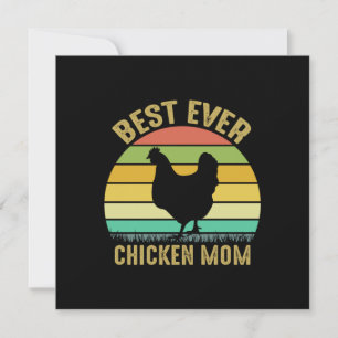 Chicken Art Best Ever Chicken Mom Holiday Card