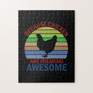 Chicken Art Chicken Are Freaking Awesome Jigsaw Puzzle