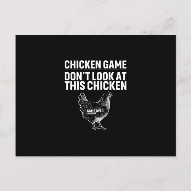 Chicken Art Chicken Game Postcard (Front)