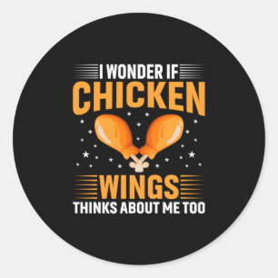 Chicken Art Chicken Wing Classic Round Sticker