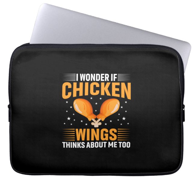 Chicken Art Chicken Wing Laptop Sleeve (Front)