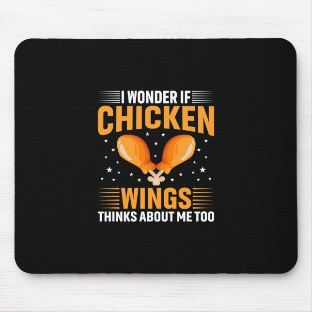 Chicken Art Chicken Wing Mouse Pad (Front)