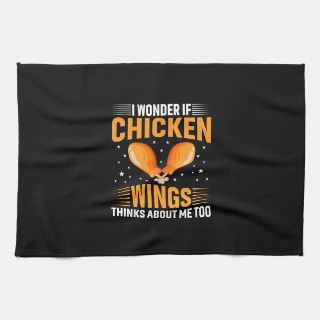 Chicken Art Chicken Wing Tea Towel (Horizontal)