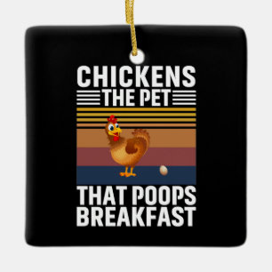 Chicken Art Chickens The Pet Ceramic Ornament