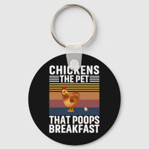 Chicken Art Chickens The Pet Key Ring