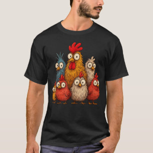 Chicken Art Crazy Chicken For Kid Boy T-Shirt