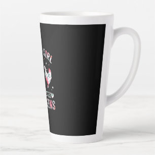 Chicken Art Girl Who Loves Chickens Latte Mug
