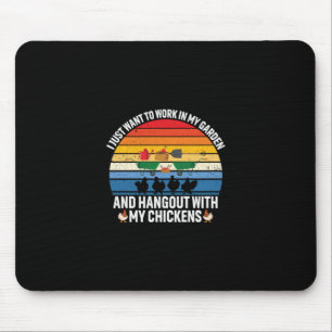 Chicken Art Hangout With My Chickens Mouse Pad