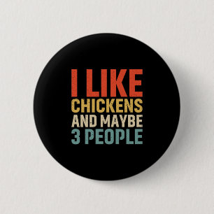 Chicken Art I Like Chickens 6 Cm Round Badge