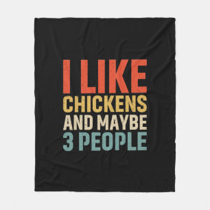 Chicken Art I Like Chickens Fleece Blanket