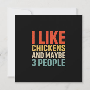 Chicken Art I Like Chickens Holiday Card