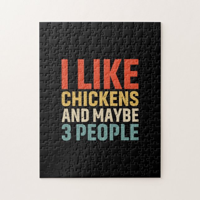 Chicken Art I Like Chickens Jigsaw Puzzle (Vertical)