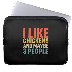 Chicken Art I Like Chickens Laptop Sleeve