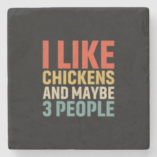 Chicken Art I Like Chickens Stone Coaster