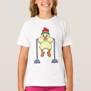 Chicken at Fitness Pull-ups T-Shirt