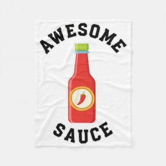 Chicken Awesome Sauce Bottle  Fleece Blanket