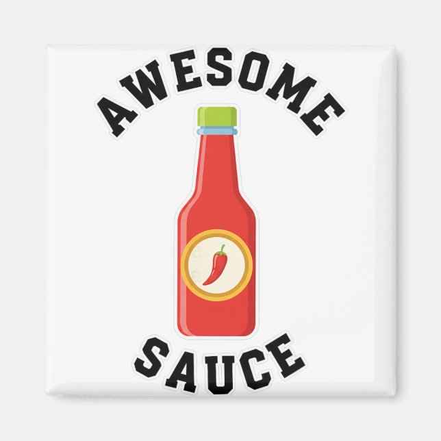 Chicken Awesome Sauce Bottle  Magnet (Front)