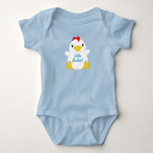 Chicken Baby Shower Blue Bodysuit