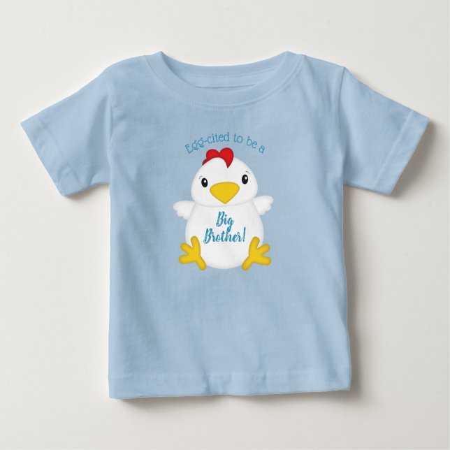 Chicken Baby Shower Blue Boy Baby T-Shirt (Front)