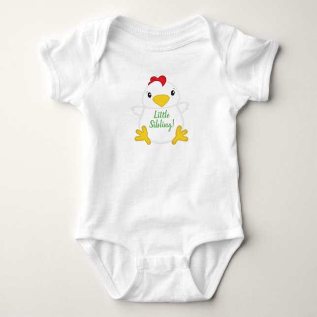 Chicken Baby Shower Farm Baby Bodysuit (Front)