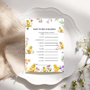 Chicken Baby word scramble baby shower game
