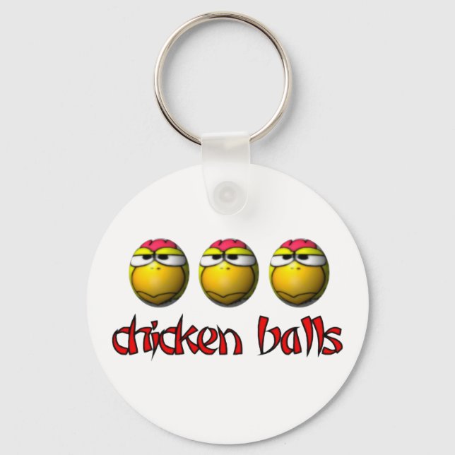 Chicken Balls Keychain (Front)
