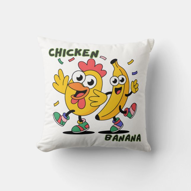 CHICKEN BANANA DANCE CUSHION (Front)