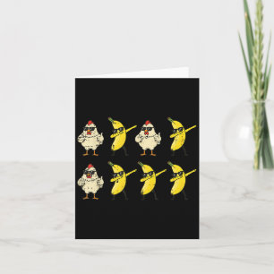 Chicken Banana Dance Dab Funny Dance Meme Kids Men Card