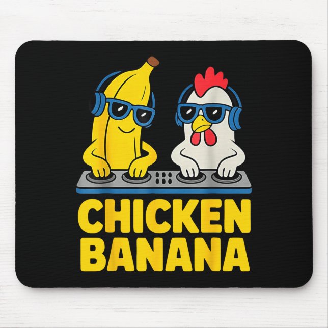 Chicken Banana Dj  Mouse Pad (Front)