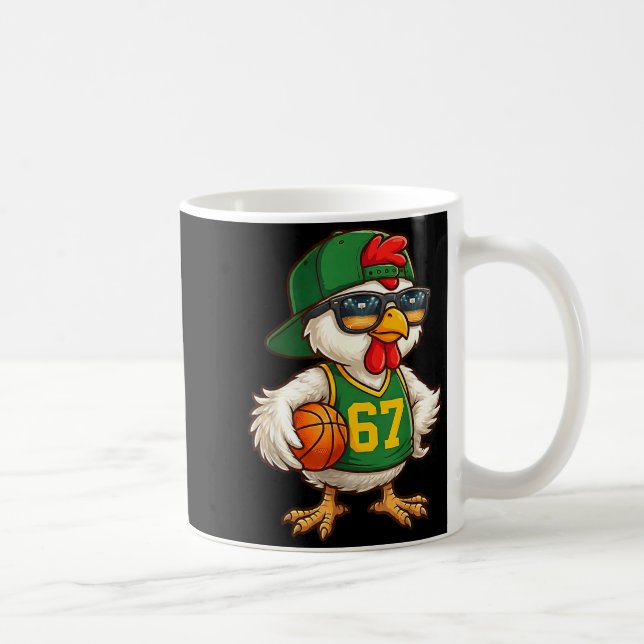 Chicken Basketball 67 Gen Alpha Slang Srts Men Boy Coffee Mug (Right)