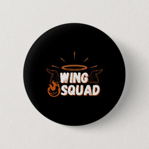 Chicken Bbq Wings Squad Family Party Wing Lovers  6 Cm Round Badge