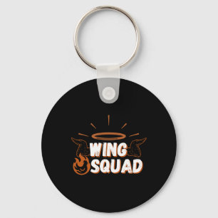 Chicken Bbq Wings Squad Family Party Wing Lovers  Key Ring