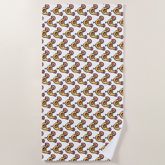 Chicken Beach Towel (Front)