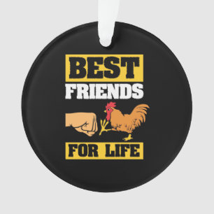 Chicken Best Friends For Life Ornament