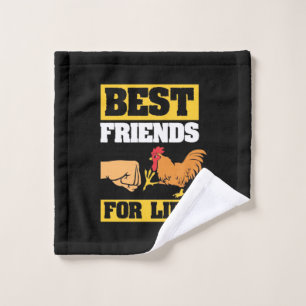 Chicken Best Friends For Life Wash Cloth