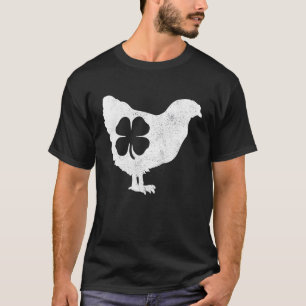 Chicken Bird Hen Shamrock St Patrick's Day Saint P T-Shirt