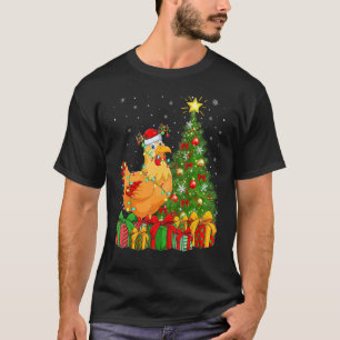 Chicken Bird Xmas Holiday Santa Chicken Christma T-Shirt
