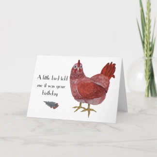 Chicken birthday card