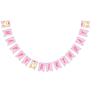 Chicken Birthday Party Pink Bunting
