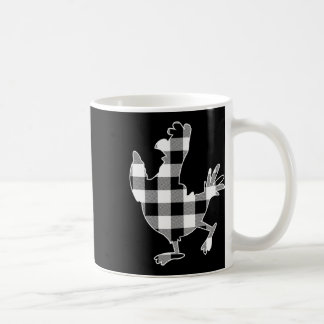 Chicken Black &amp; White Buffalo Plaid Merry Chri Coffee Mug