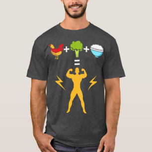 Chicken Broccoli and Rice bodybuilder T-Shirt